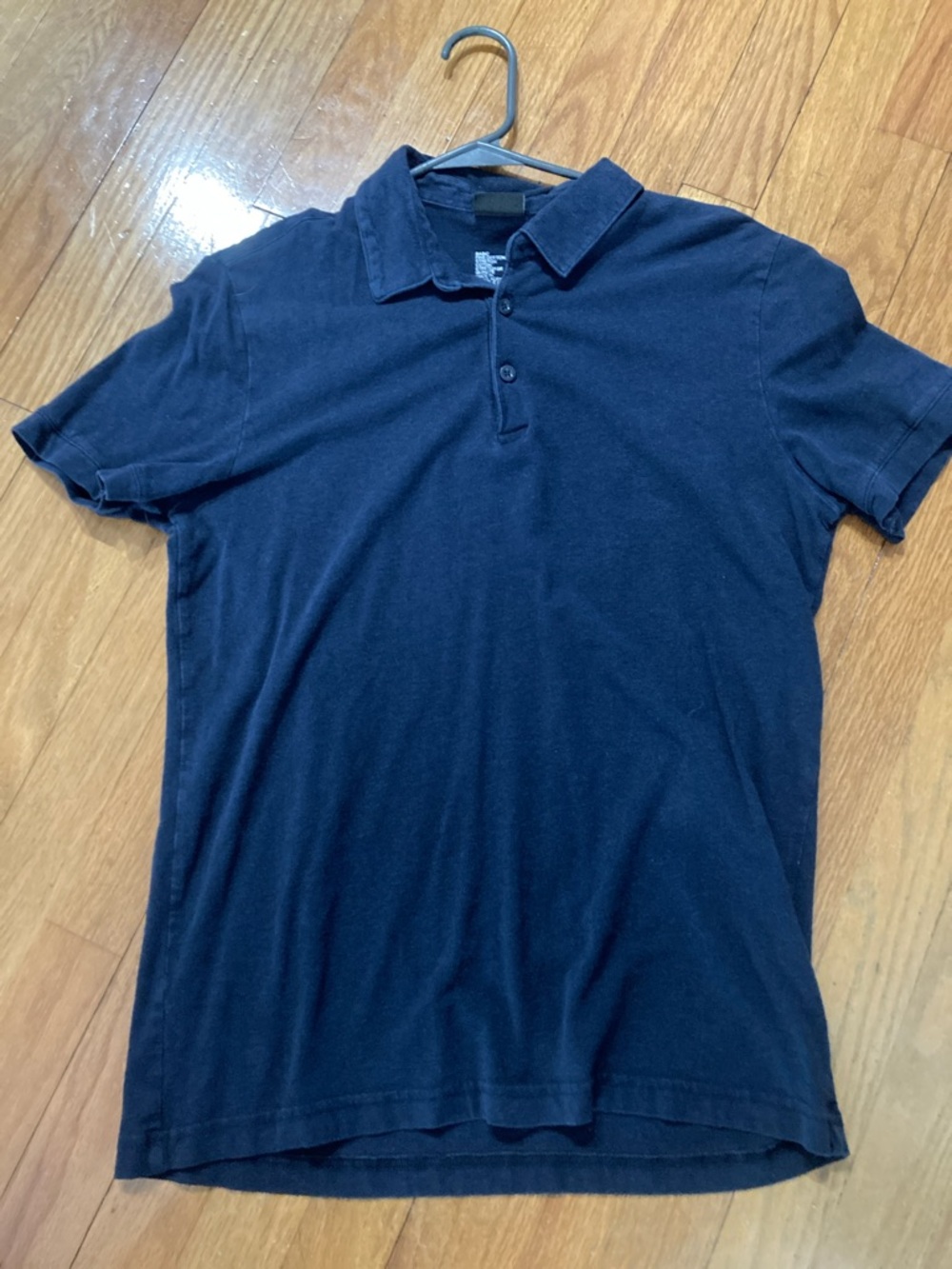 H&M Men's Dark Navy Polo strech cotton  Shirt